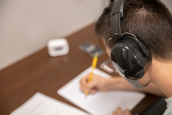 Student taking an accommodated exam.
