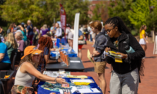 Students at Involvement Week event.