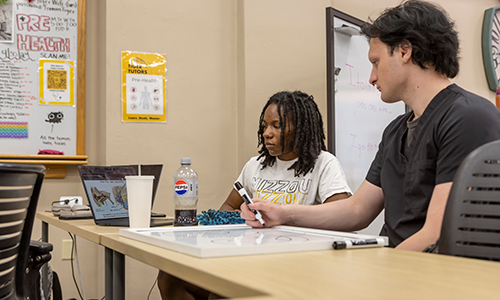 Students in Learning Center at Mizzou.