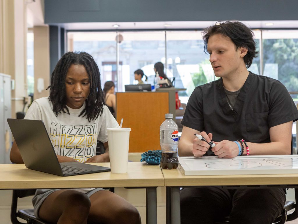 student receiving tutoring in the Student Success Center