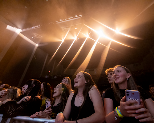 Students at Mizzou-a-Palooza, a concert event.