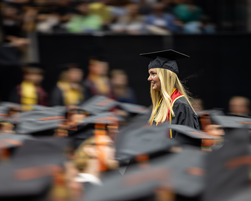 Student graduating at Mizzou.