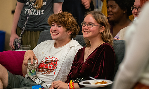 Students at event in LGBTQ Center