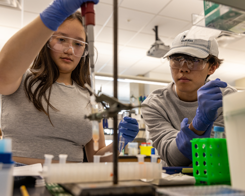 Students in lab.
