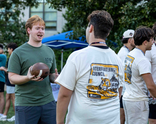 Interfraternity students at event.