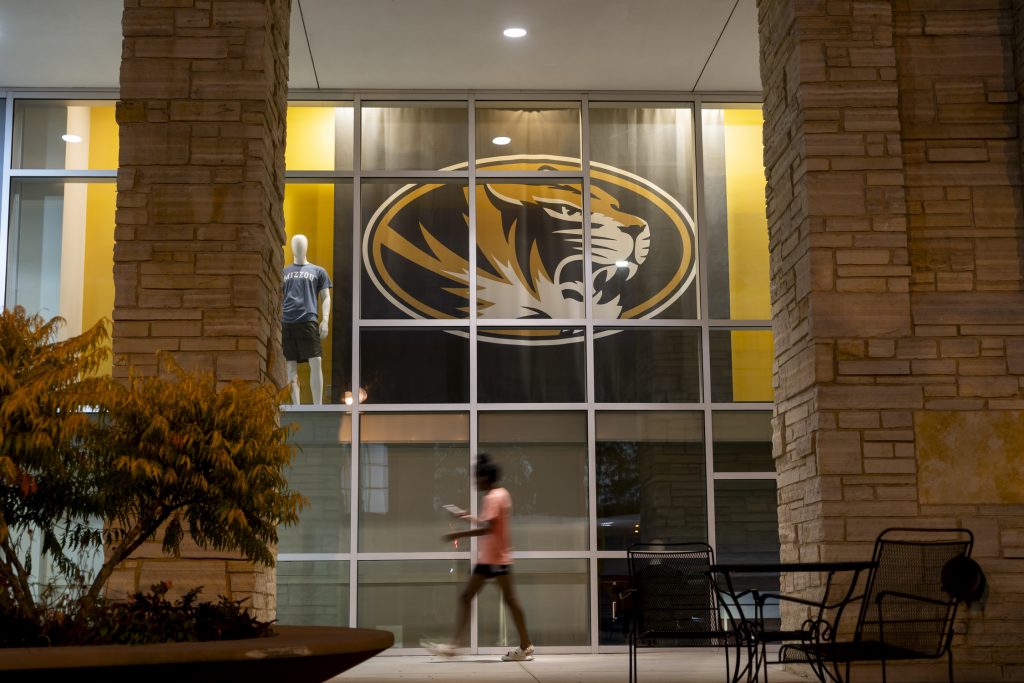 The Student Center and Rollins Street during sunset