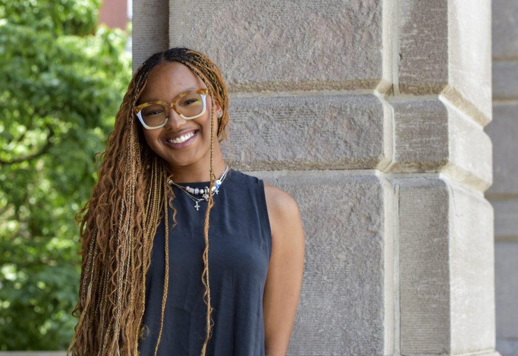 Taylor Swanigan smiles in photo