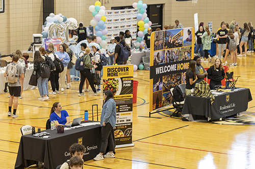 Students at Mizzou Housing Fair held in the MizzouRec.