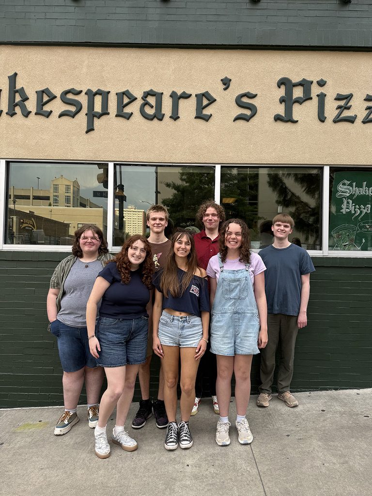 The Summer Research Exposure Program students at their end of the program Shakespeare's Pizza gathering.